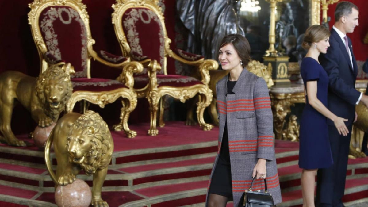 Eva Fernández, durante el último besamanos en el Palacio Real en 2015