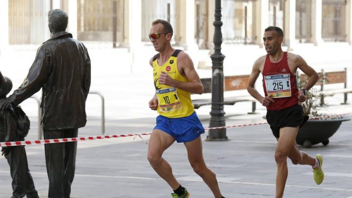 Sergio Sáchez, en un momento de la maratón