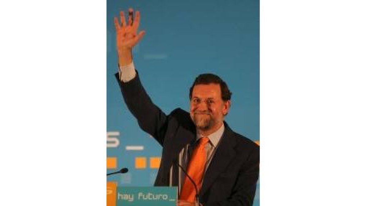 Rajoy, en un momento de su alocución ante los simpatizantes