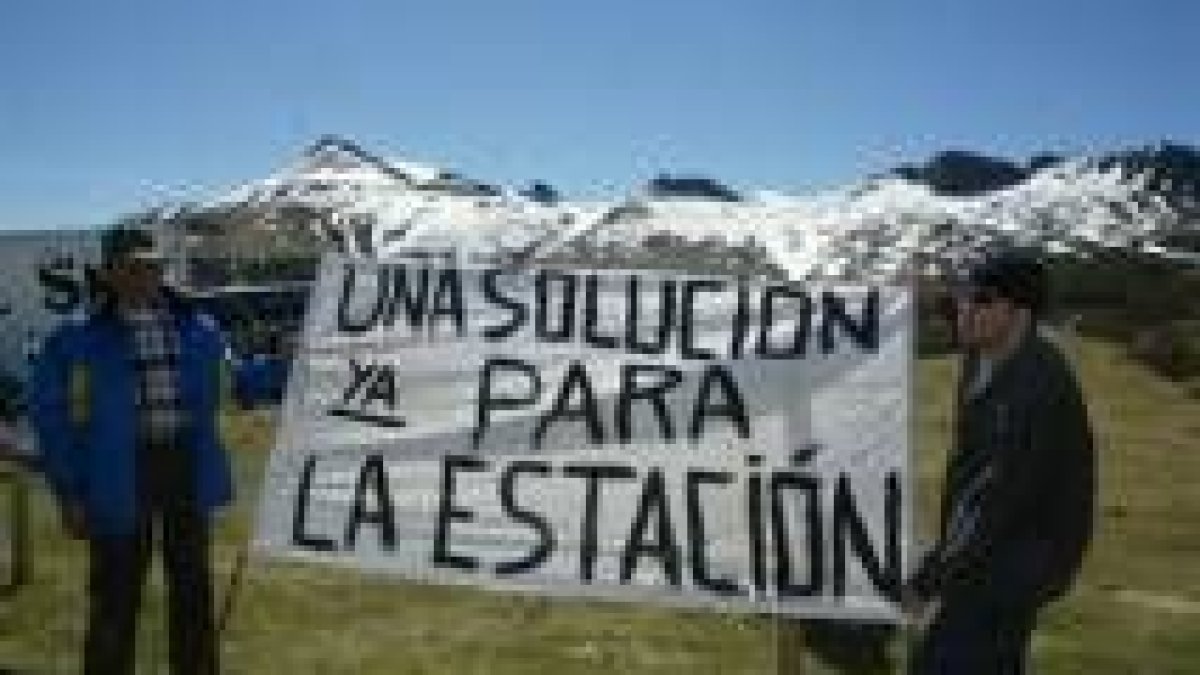 Imagen de archivo de una de las manifestaciones en favor de la estación de esquí de San Glorio