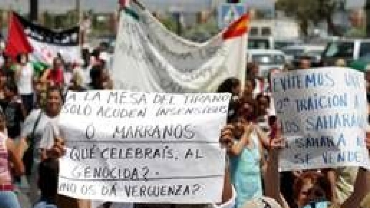 Foto de archivo de una manifestación en Algeciras a favor del referéndum en el Sáhara