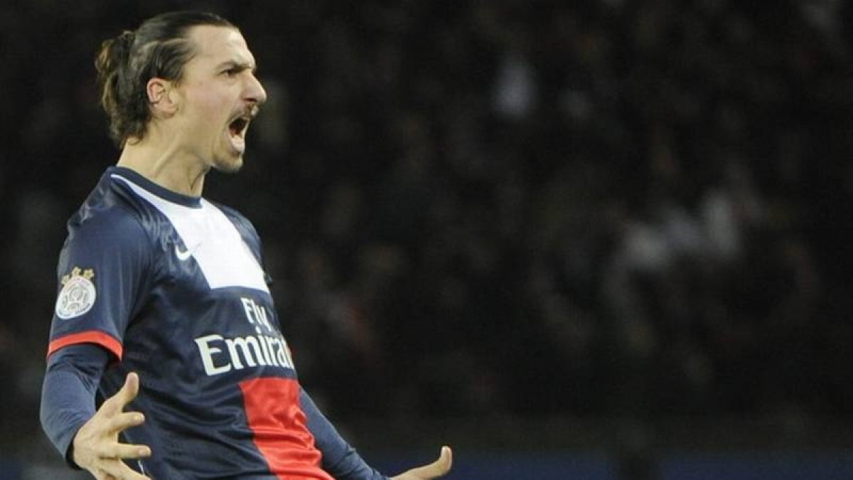 Ibrahimovic, del París Saint-Germain, celebra un gol contra el Lille, el pasado 22 de diciembre.