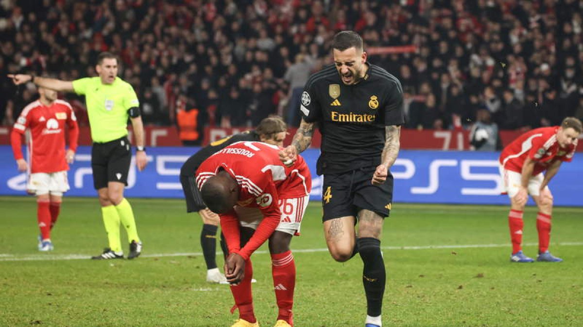 Joselu fue bigoleador en el triunfo del Real Madrid frente al Unión Berlín. BILAN