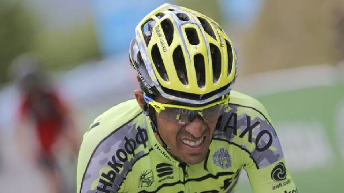 Alberto Contador, duramte la 17ª etapa del Tour, la primera alpina, entre Digne les Bains y Pra Loup.