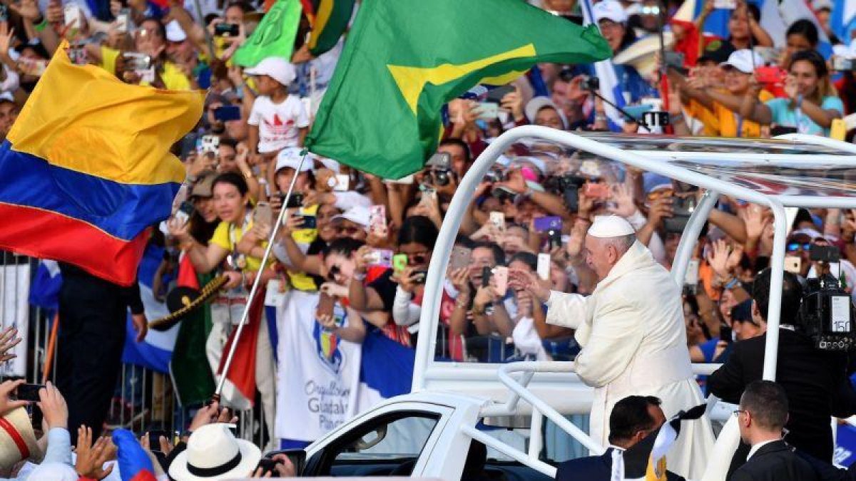 El papa Francisco en la Jornada Mundial de la Juventud  JMJ en Ciudad de Panama.