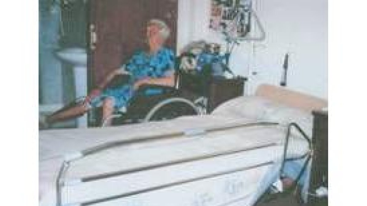 Fotografía de la anciana en el geriátrico, facilitada por la familia