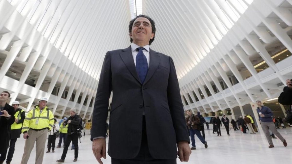 Santiago Calatrava, en la inauguración de la estación de metro de Nueva York, en marzo del 2016.