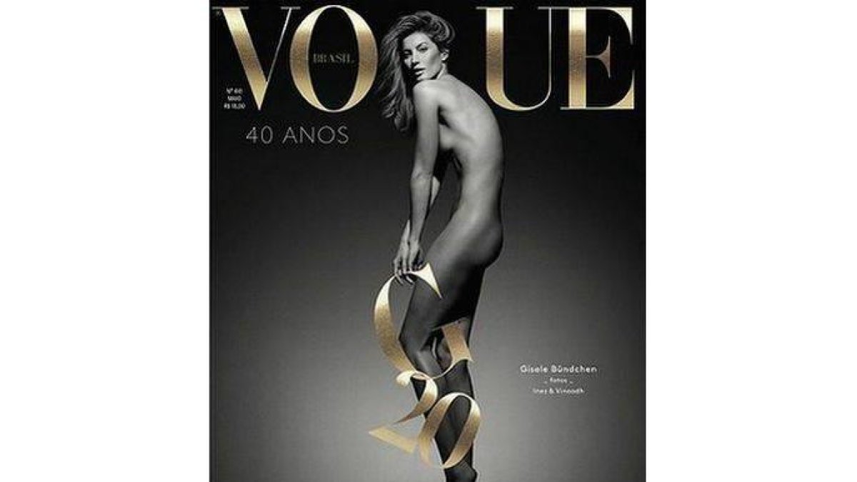 Gisele Bündchen ha posado desnuda para la edición brasileña de 'Vogue'.