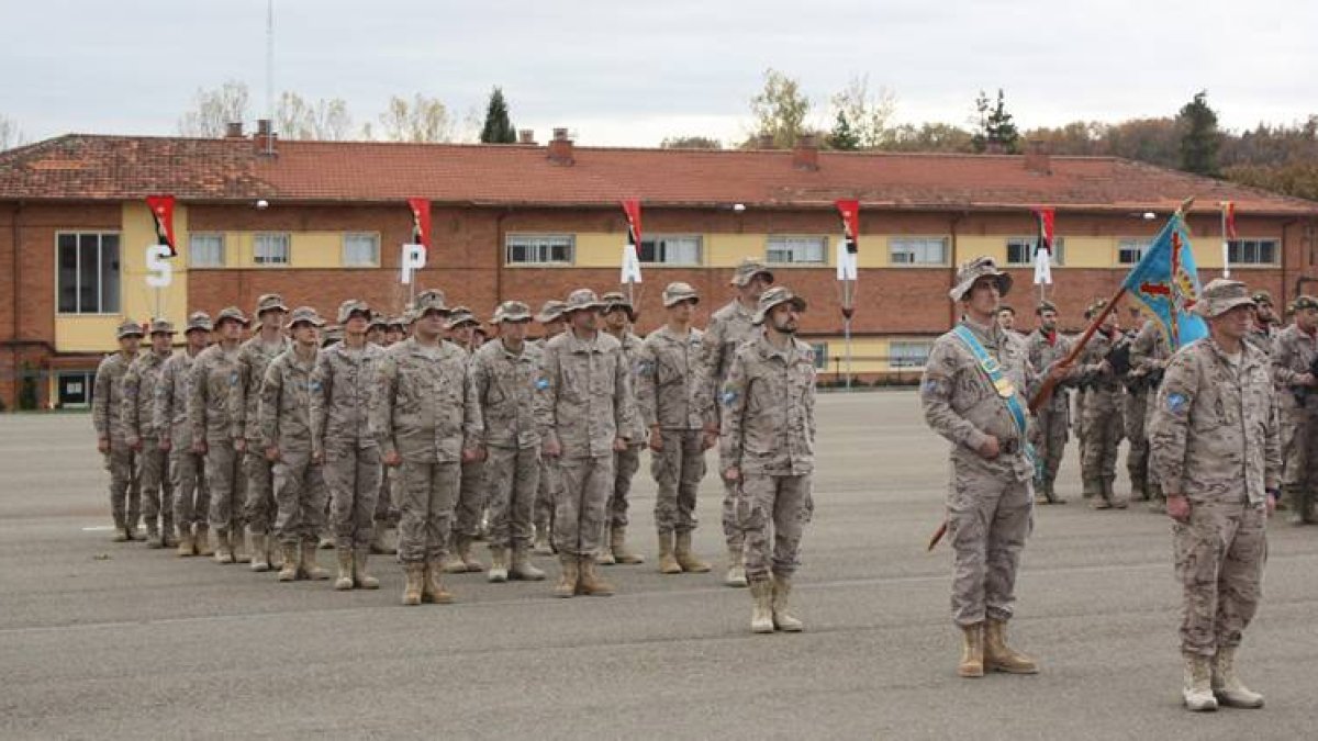 Acto de bienvenida en la base del Ferral a militares leoneses procedentes de Afganistán, en 2012.