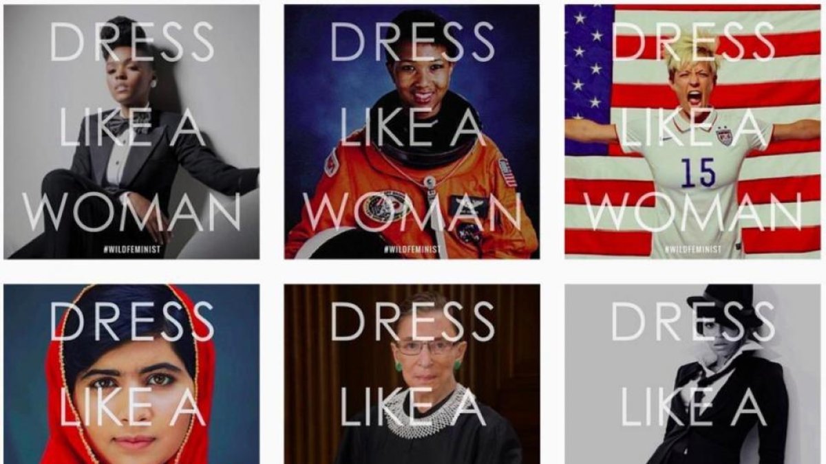 Imagen de la campaña contra Trump 'Dresslikeawoman'.
