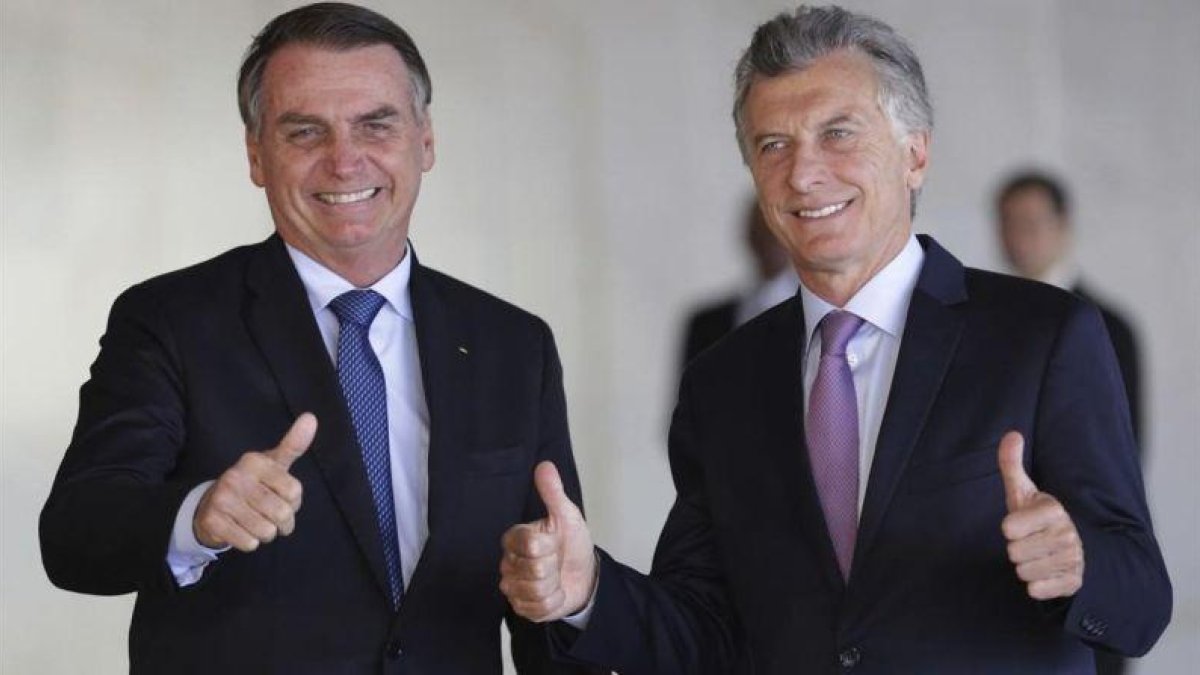Jair Bolsonaro y Mauricio Macri, el 16 de enero del 2019 en Brasilia.