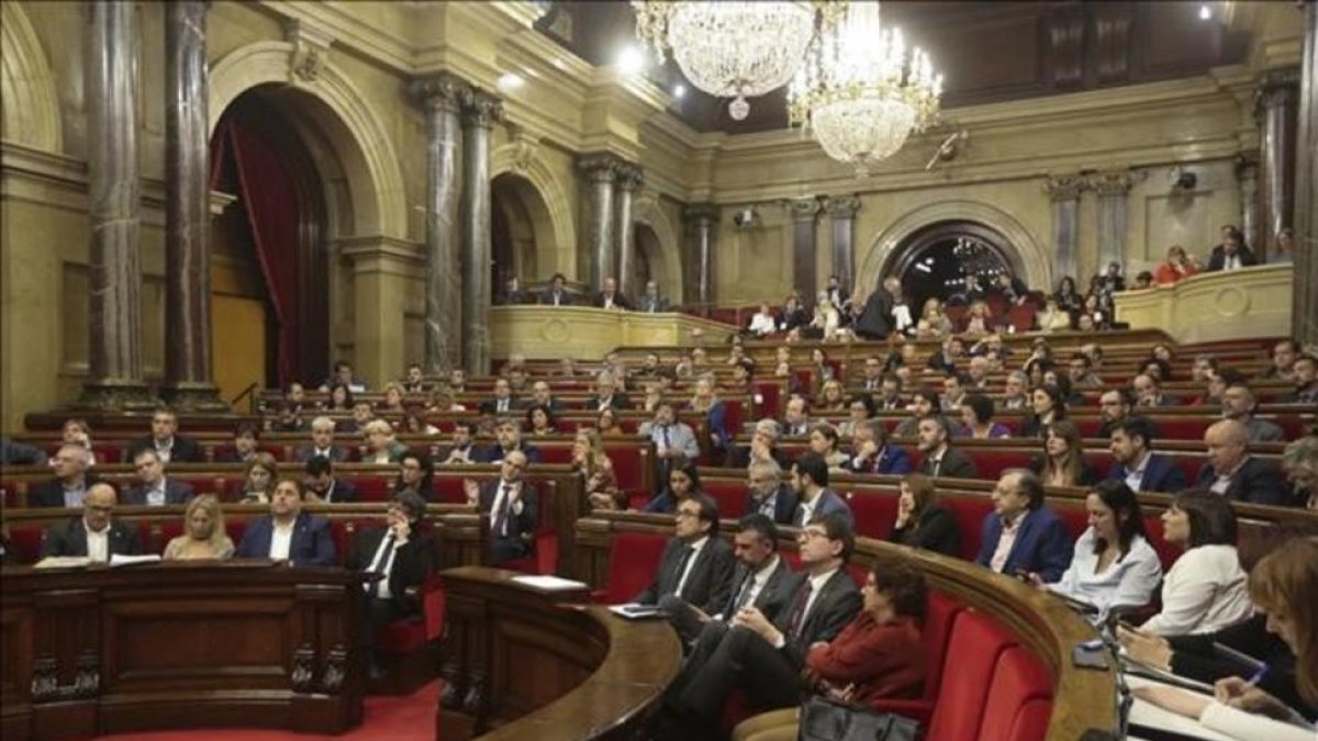 El pleno del Parlament.