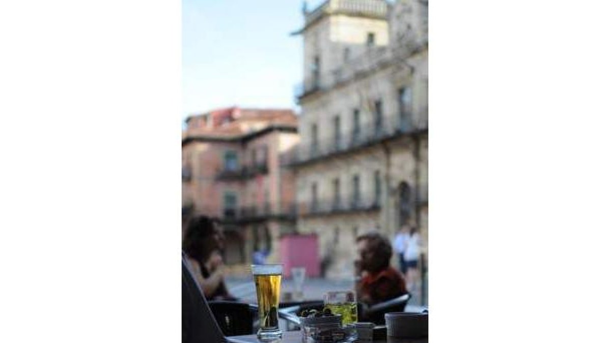 Terraza en la plaza Mayor.