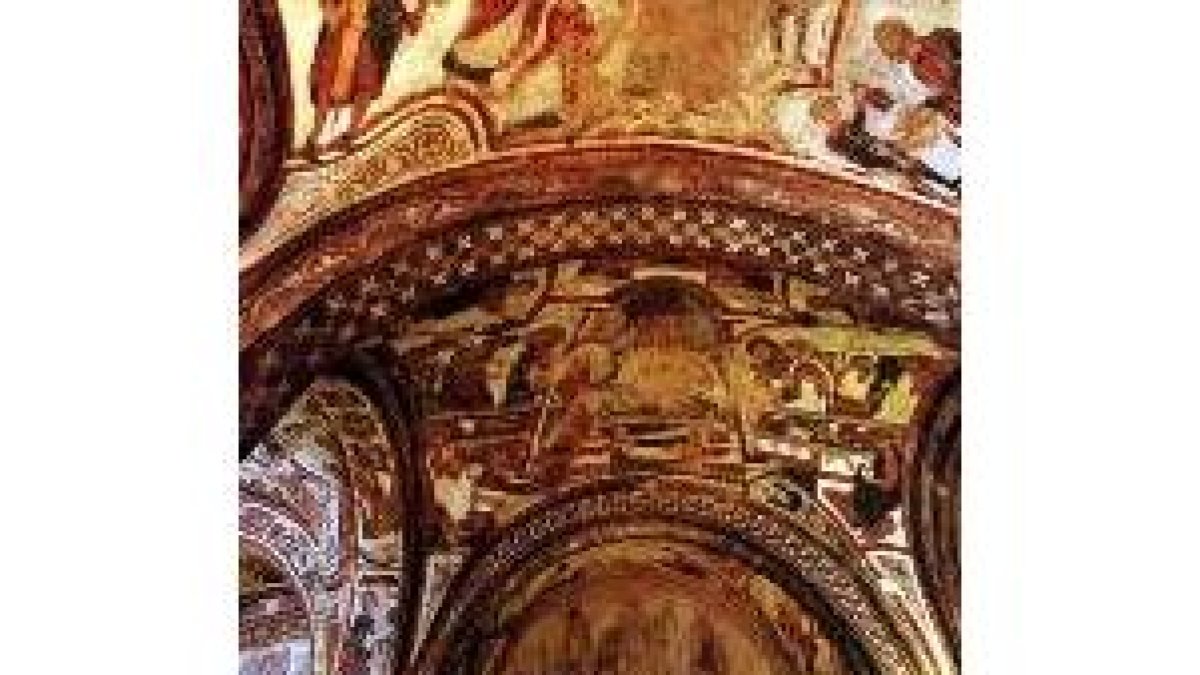 Detalle de las pinturas que decoran el Panteón Real de San Isidoro