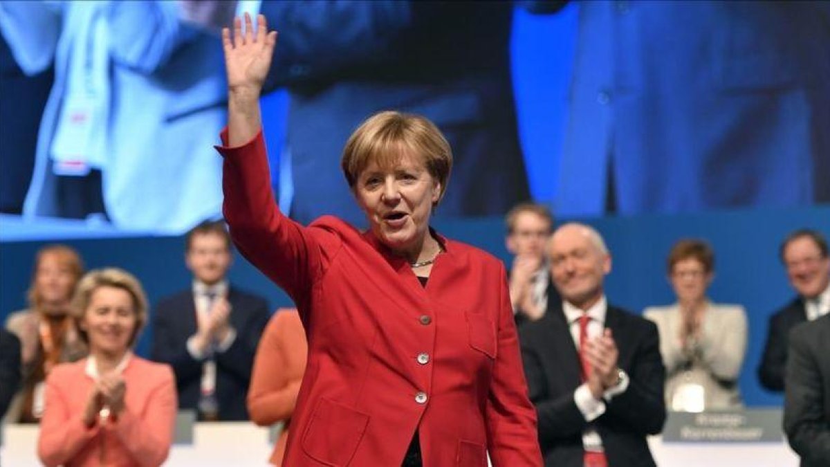 Angela Merkel, en el congreso de la CDU.