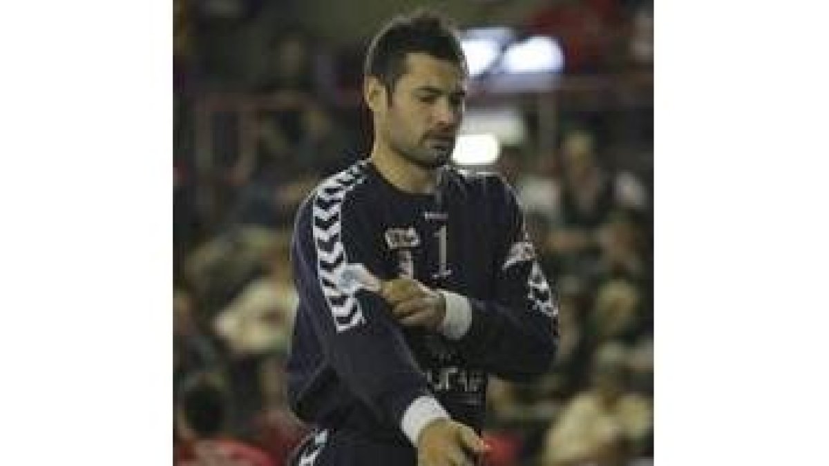 Jorge Martínez en uno de los últimos partidos del Ademar