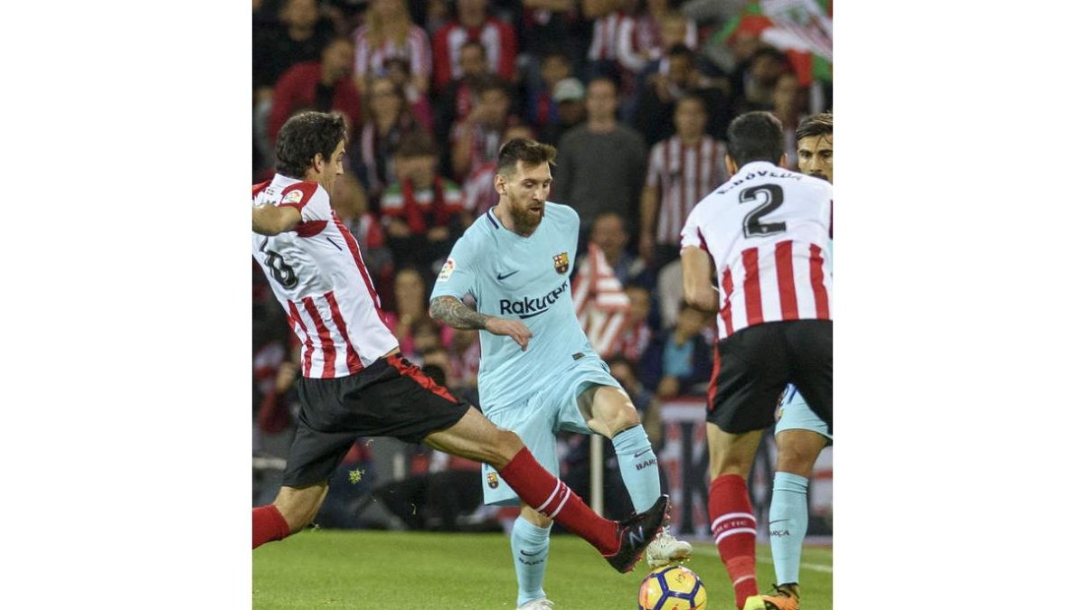 Messi anotó el 1-0 para el Barcelona ante un Athletic que dispuso de ocasiones para anotar. ZORRILLA