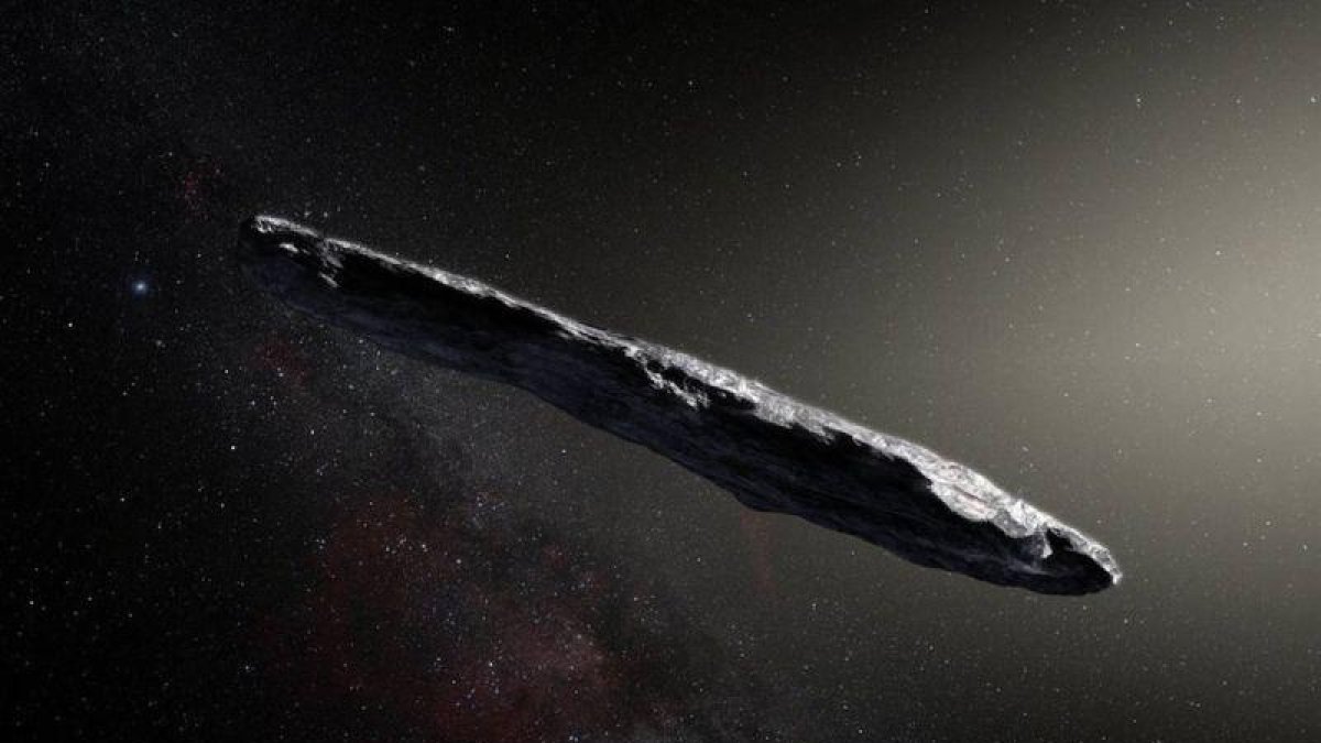 El asteroide interestelar conocido como 'Oumuamua'.