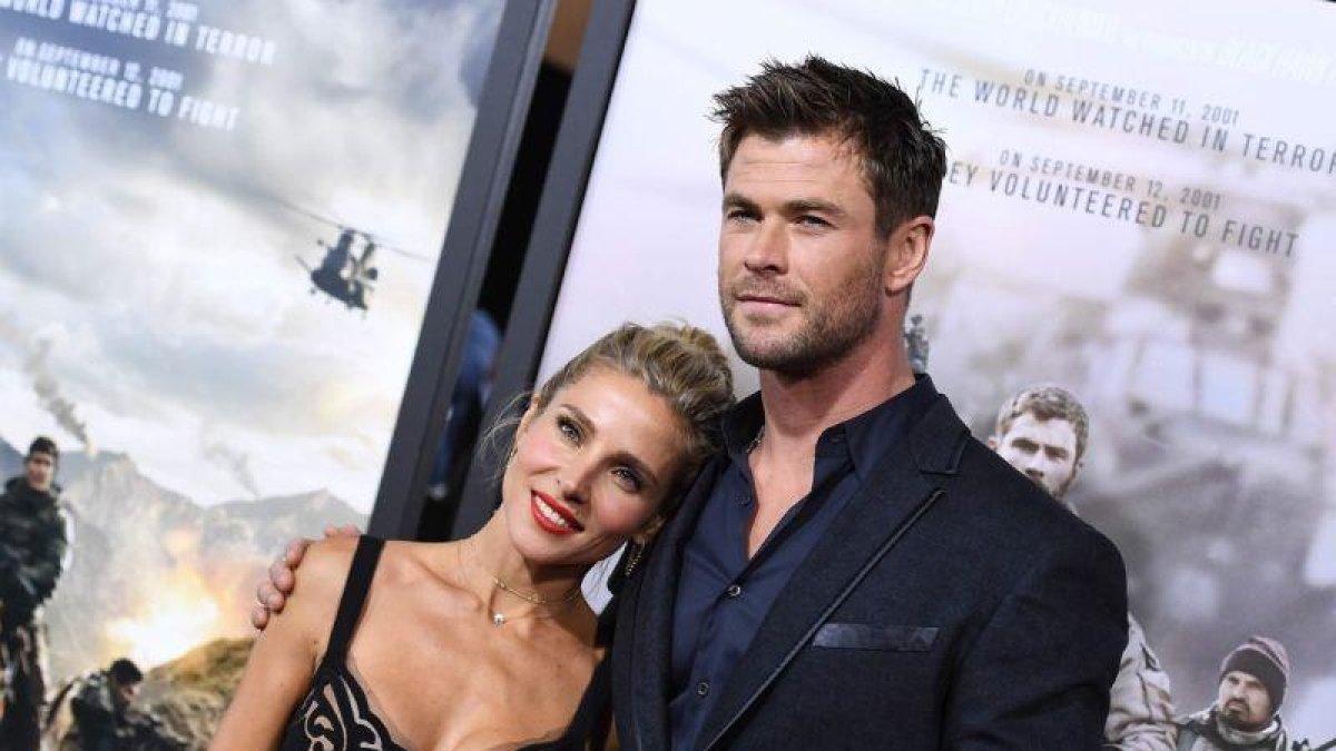 Elsa Pataky y Chris Hemsworth, durante el estreno de 12 valientes, en el Jazz at Lincoln Center de Nueva York, el pasado mes de enero.