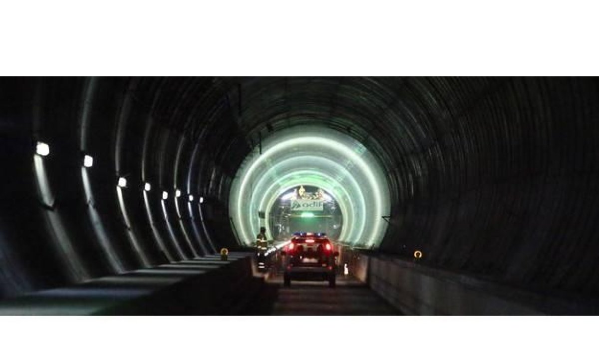 Interior del túnel de la Variante de Pajares