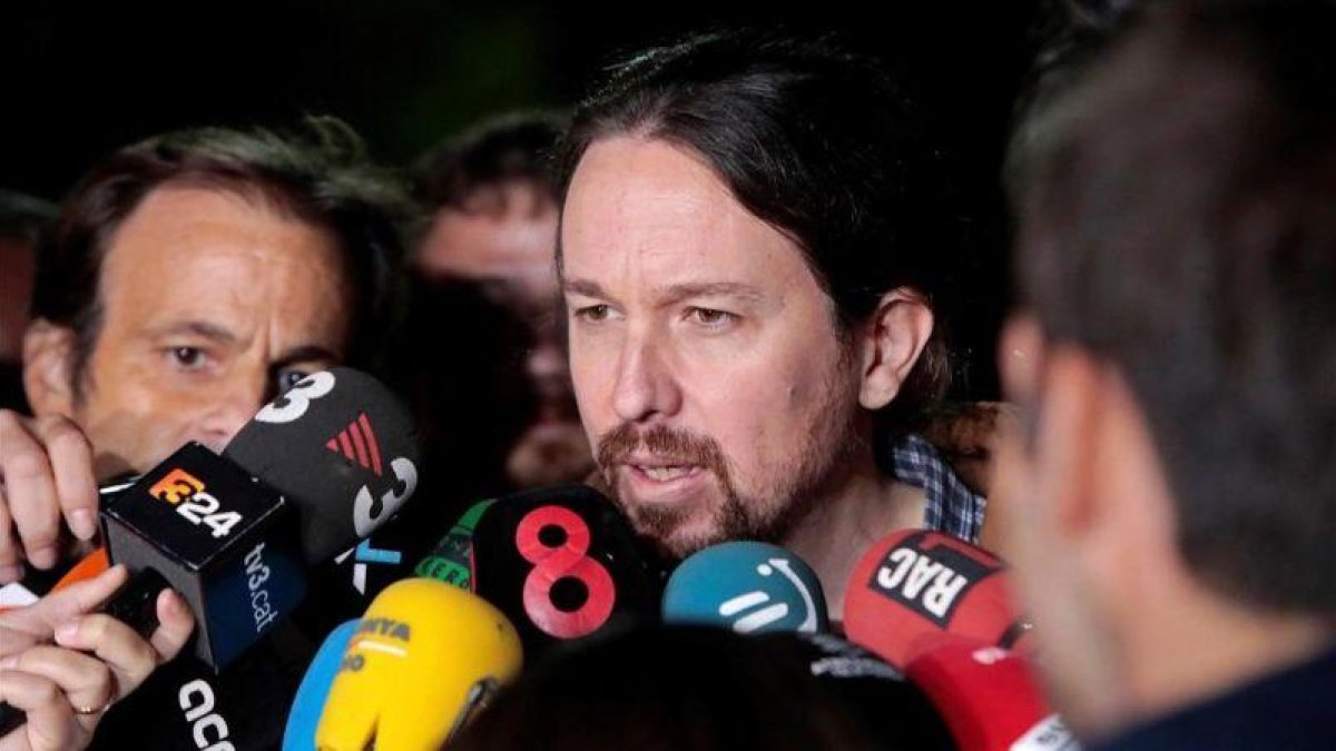 Pablo Iglesias, a su salida de la prisión de Lledoners el 19 de octubre.