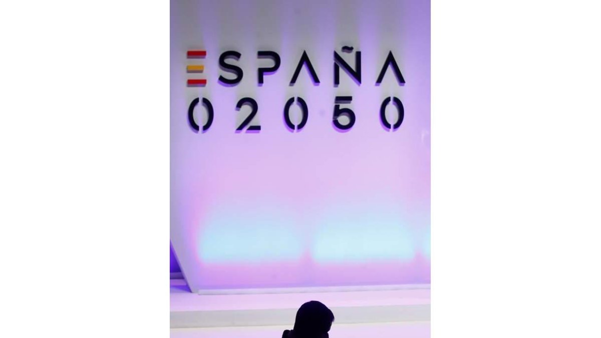 Sánchez en la presentación del proyecto España 2050. JUAN CARLOS HIDALGO