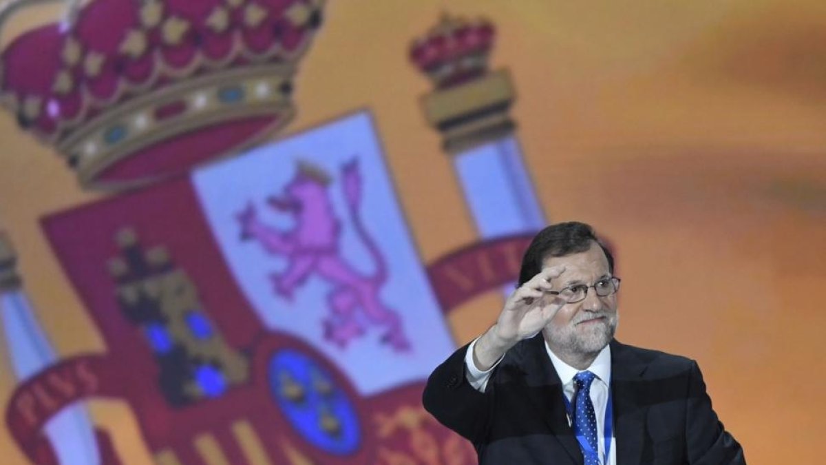 El líder del PP, Mariano Rajoy, en la clausura del congreso del PP.