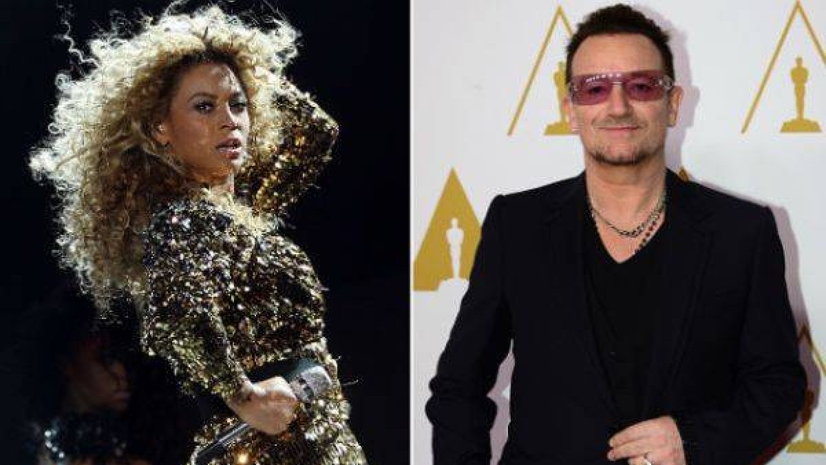 Beyoncé y Bono, o música de tontos y listos, según un estudio estadounidense.