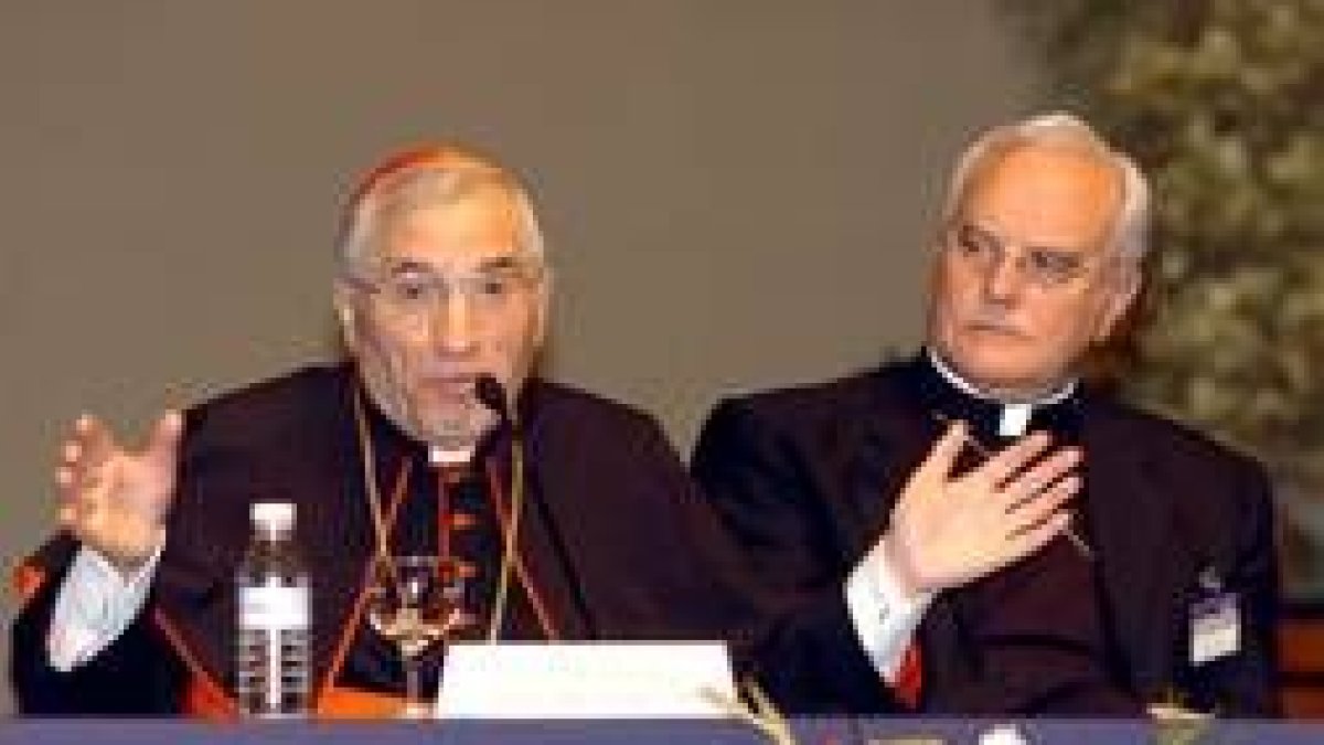 Antonio María Rouco Varela (izquierda) y el cardenal-arzobispo de Sevilla, Carlos Amigo