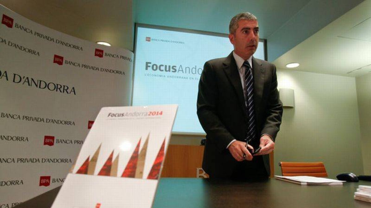 El consejero delegado de BPA Joan Pau Miquel, en una imagen del pasado abril, en Andorra.
