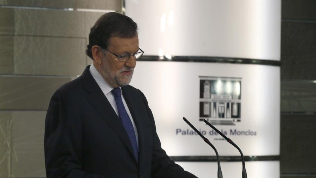 El presidente del Gobierno en funciones, Mariano Rajoy, en la Moncloa.