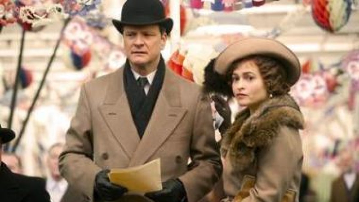 Colin Firth y Helena Bonham Carter como el rey Jorge y la reina Elizabeth.