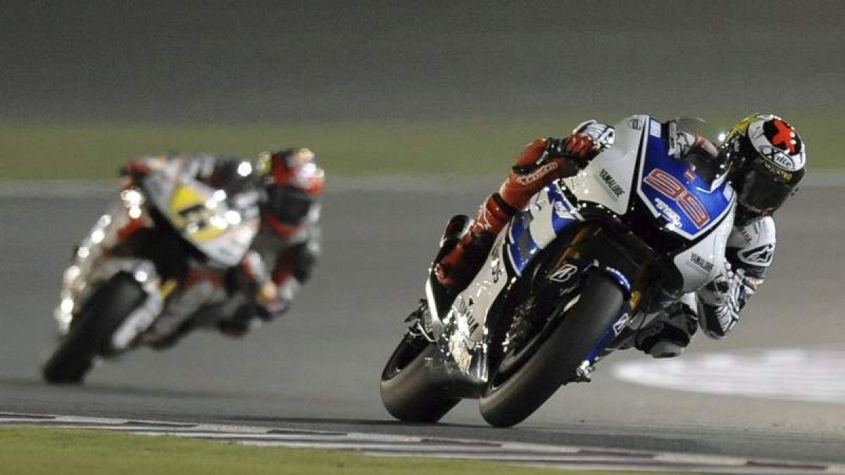 Jorge Lorenzo, con su Yamaha, fue el piloto más rápido de MotoGP en el circuito de Losail.