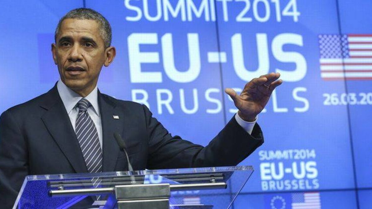 El presidente de Estados Unidos, Barack Obama, en Bélgica, este miércoles.