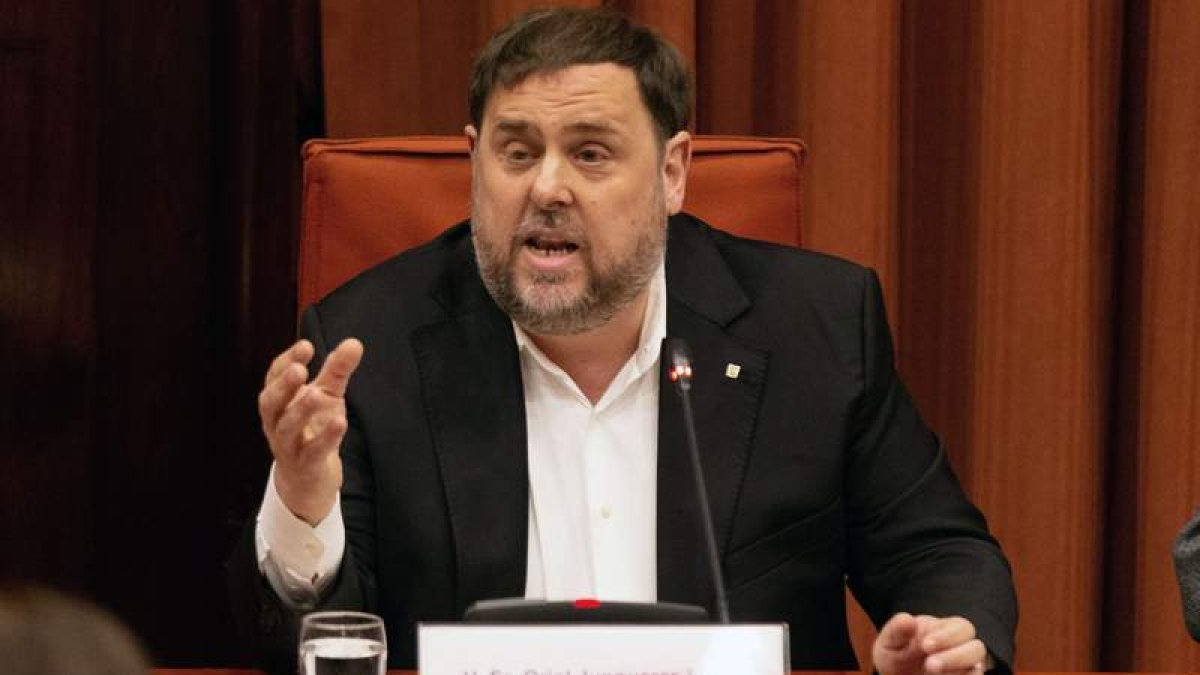 Oriol Junqueras acudió en enero a una reunión en el Parlament.