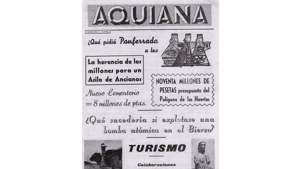 Primer número de ‘Aquiana’. Arriba, Ignacio Fidalgo en 2000. Abajo, detalle censurado.