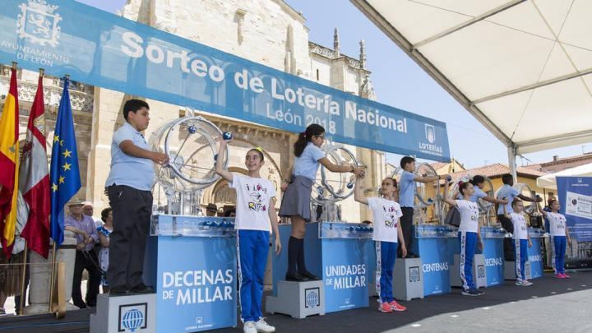 Sorteo de la Lotería Nacional celebrado en León en 2018