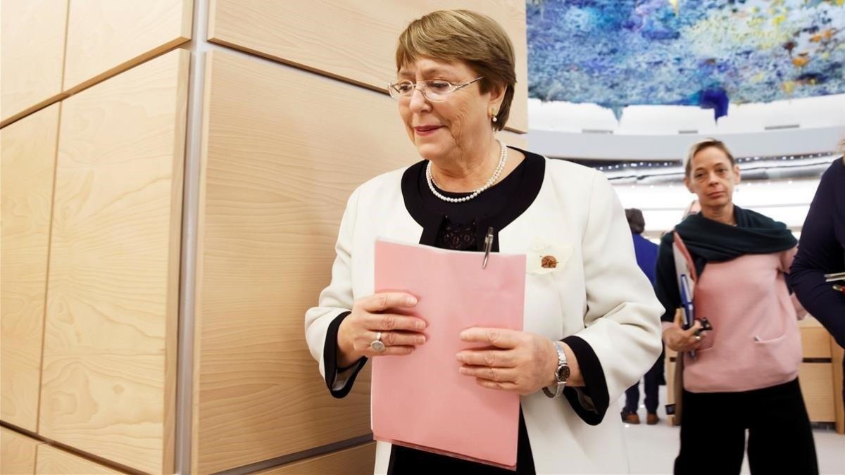 La alta comisionada de la ONU para los derechos humanos, Michele Bachelet, en Ginebra.