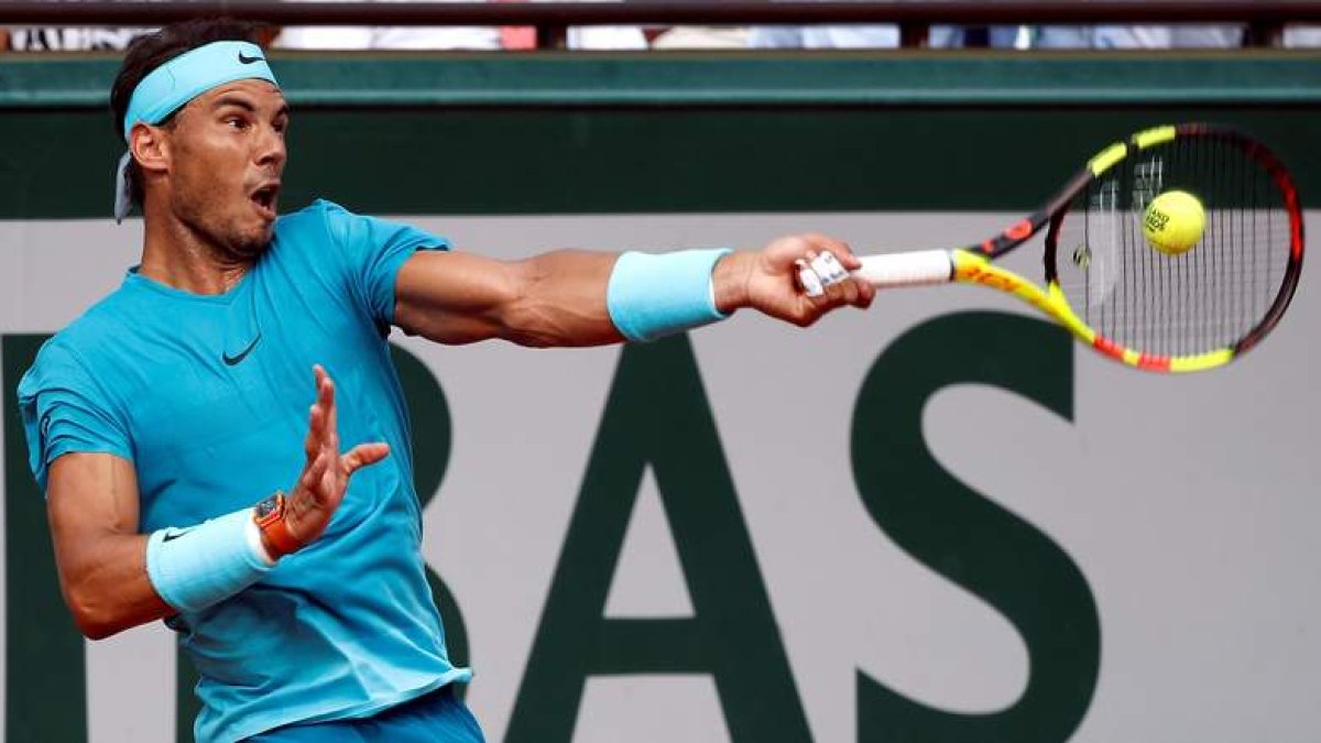 Nadal no dio opción a Del Potro en una semifinal de Roland Garros que finiquió en tres sets. TESSON
