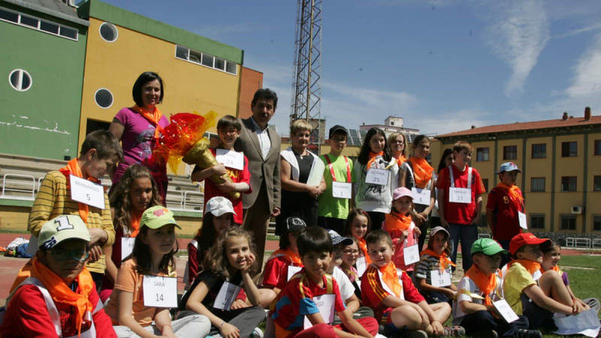 Reyero visitó ayer a los niños participantes.