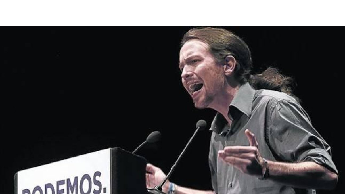 El secretario general de Podemos, Pablo Iglesias, en un acto en Madrid.