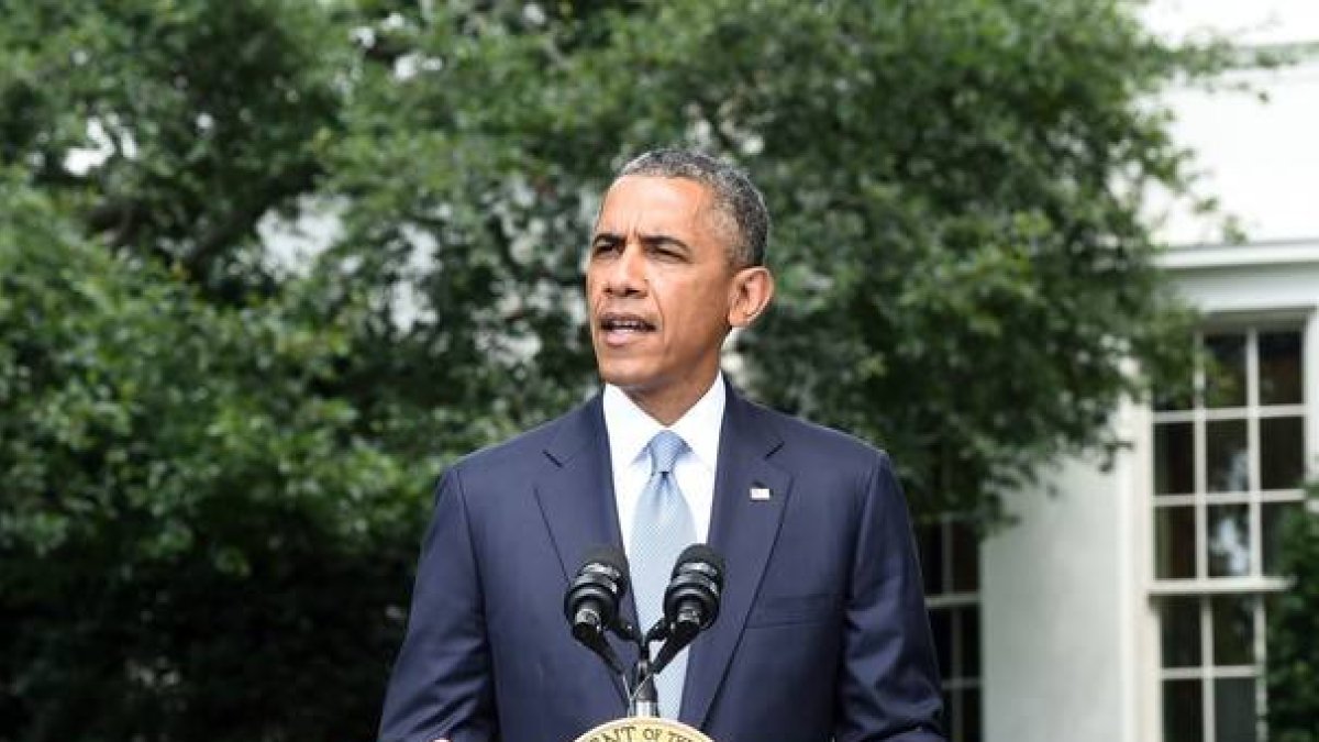 Barack Obama este lunes durante una rueda de prensa en la Casa Blanca.
