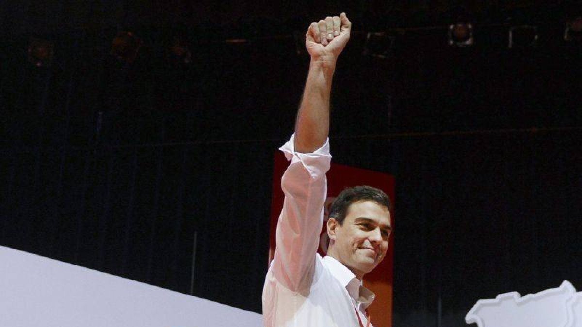 Pedro Sánchez, en el congreso del PSOE castellano-leonés.