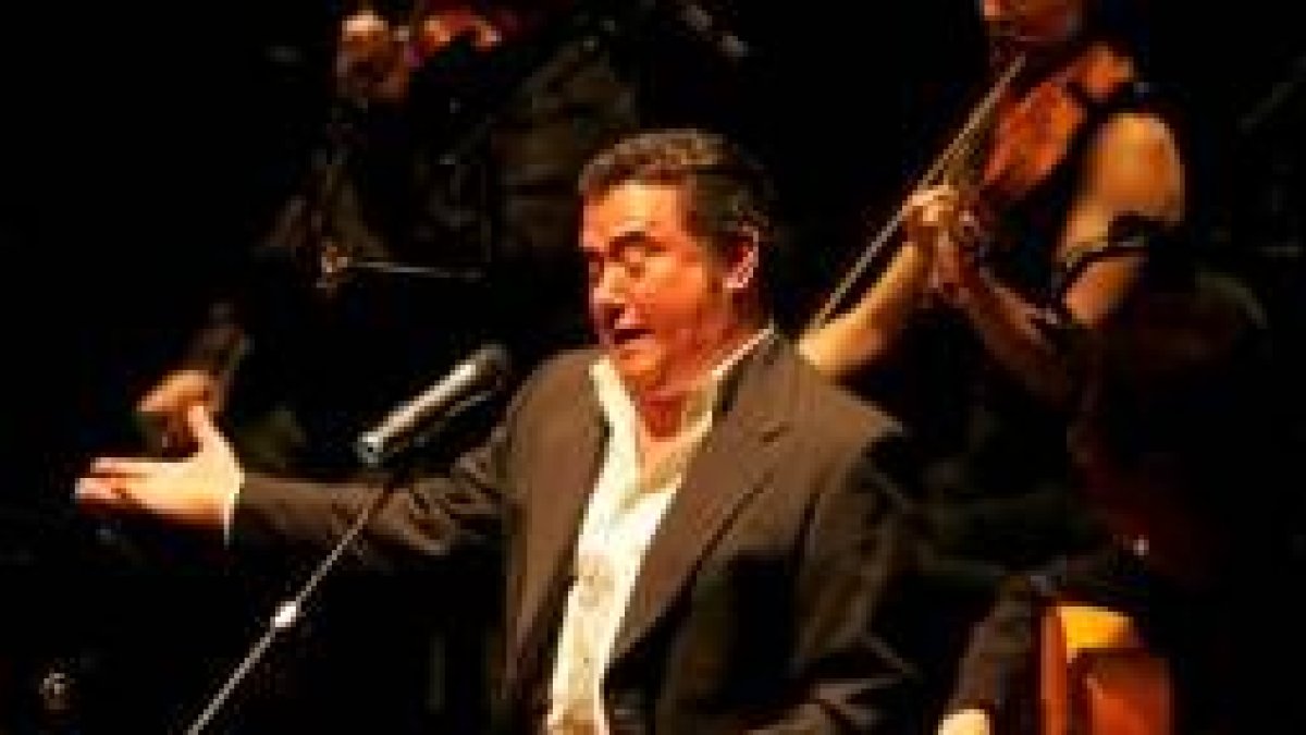 José Menese durante la actuación ofrecida ayer en el Auditorio