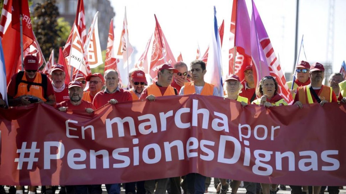 Protesta de pensionistas en Zamora, el pasado octubre.