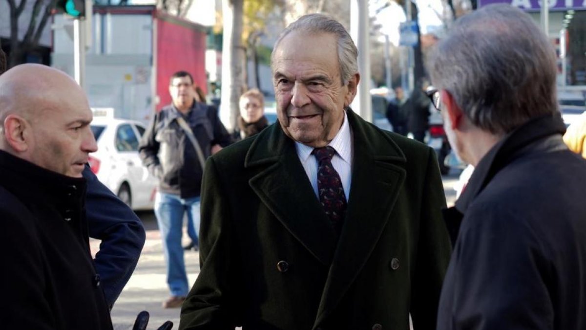 Jaime Botín, a su llegada al juzgado número 27 de Madrid, este lunes