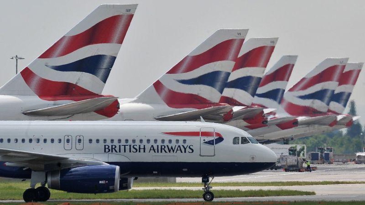 Aviones de British Airways en el aeropuerto de Heathrow.