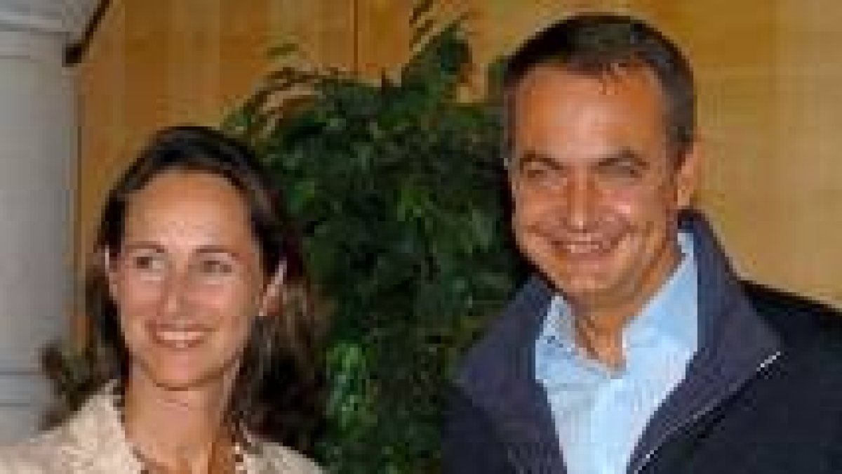La dirigente del Partido Socialista francés, Segolene Royal y José Luis Rodríguez Zapatero