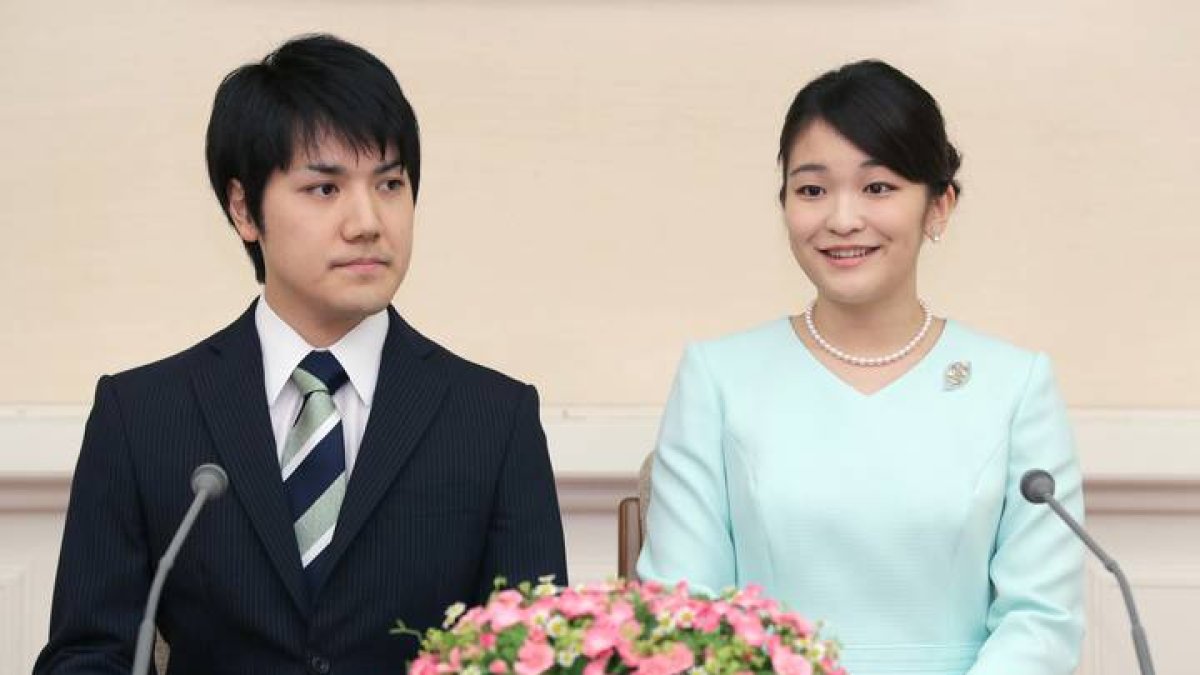 Kei Komuro y la princesa Mako de Japón. JAPAN POOL