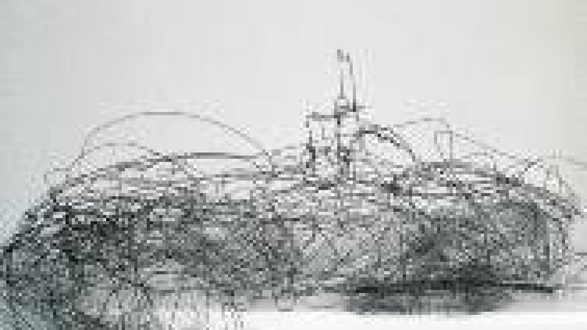 Una obra de Antoni Tàpies que se expone en Barcelona